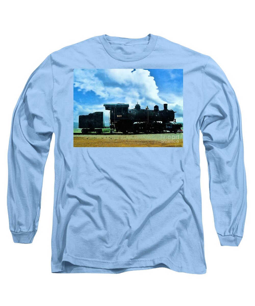 Norfolk & Western Long Sleeve T-Shirt featuring the photograph Norfolk Western Steam Locomotive 917 by Janette Boyd