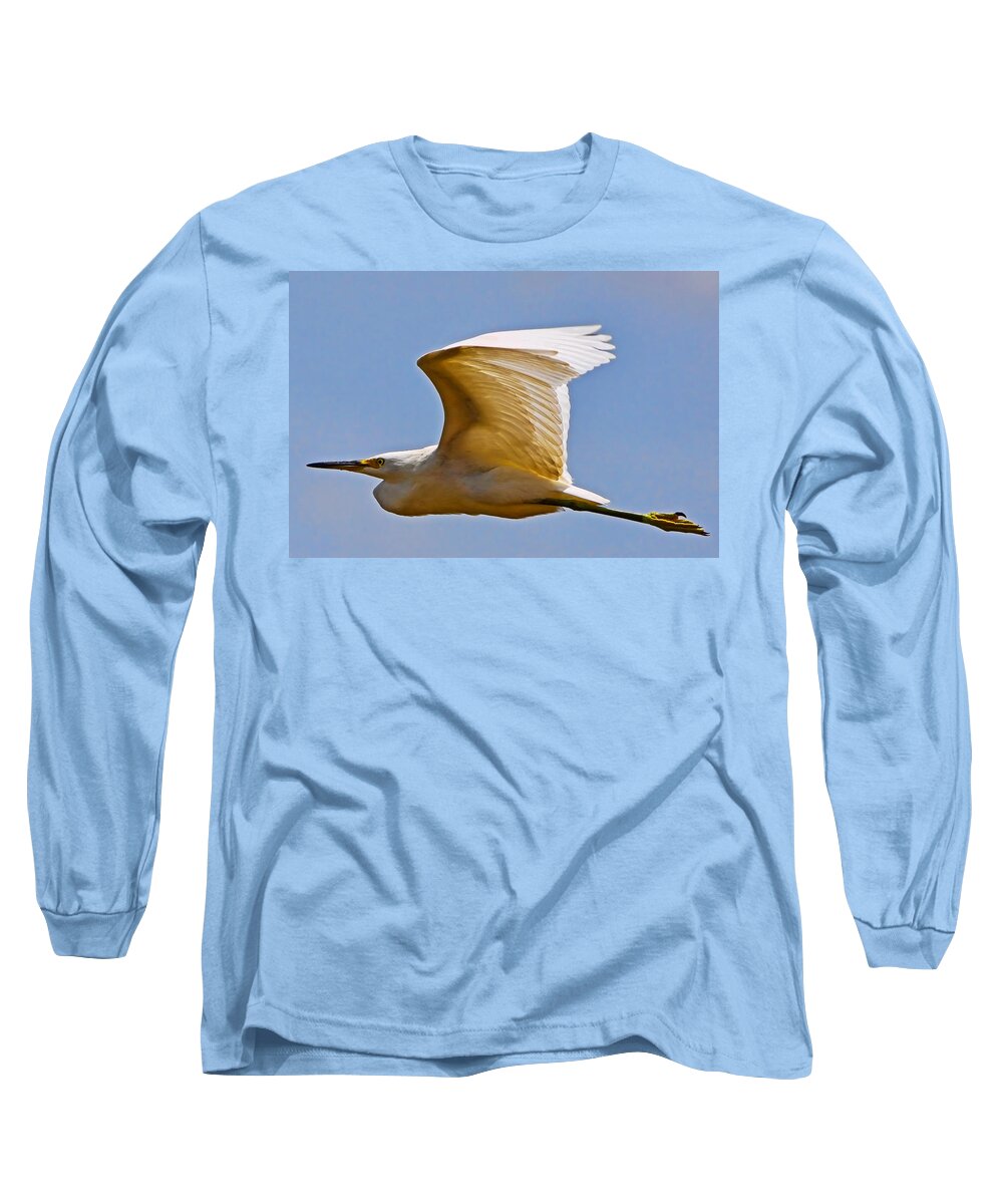 Island Long Sleeve T-Shirt featuring the photograph On Angel's Wings by Gary Holmes