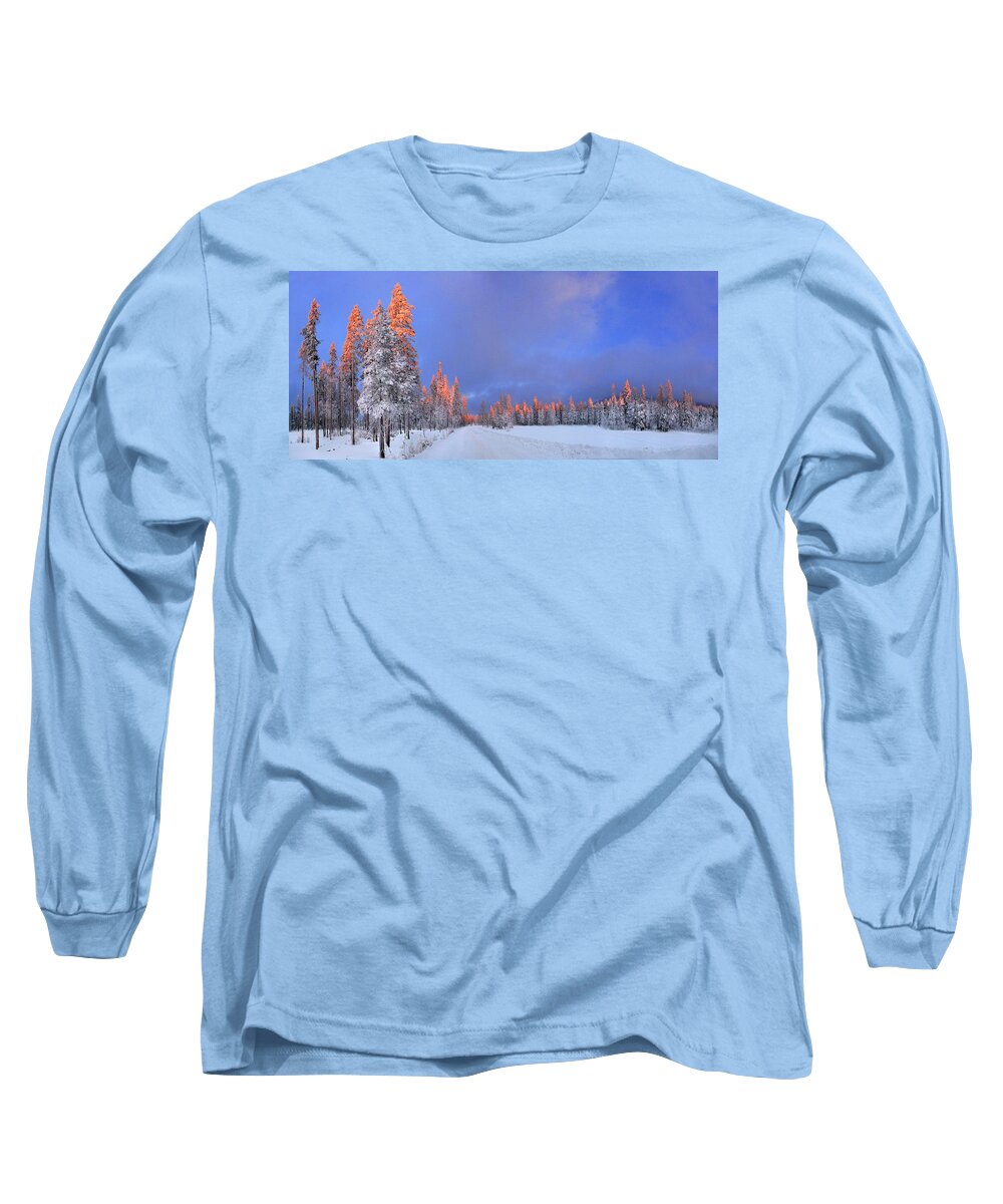 Sunset Long Sleeve T-Shirt featuring the photograph Other Side of a Winter Sunset by David Andersen