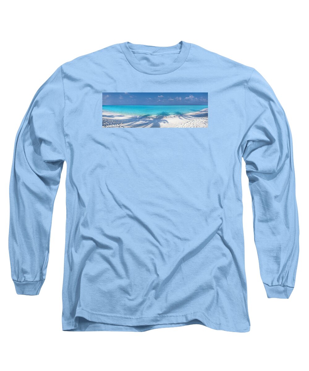 Tropical Long Sleeve T-Shirt featuring the photograph Palm Escape by Sean Davey