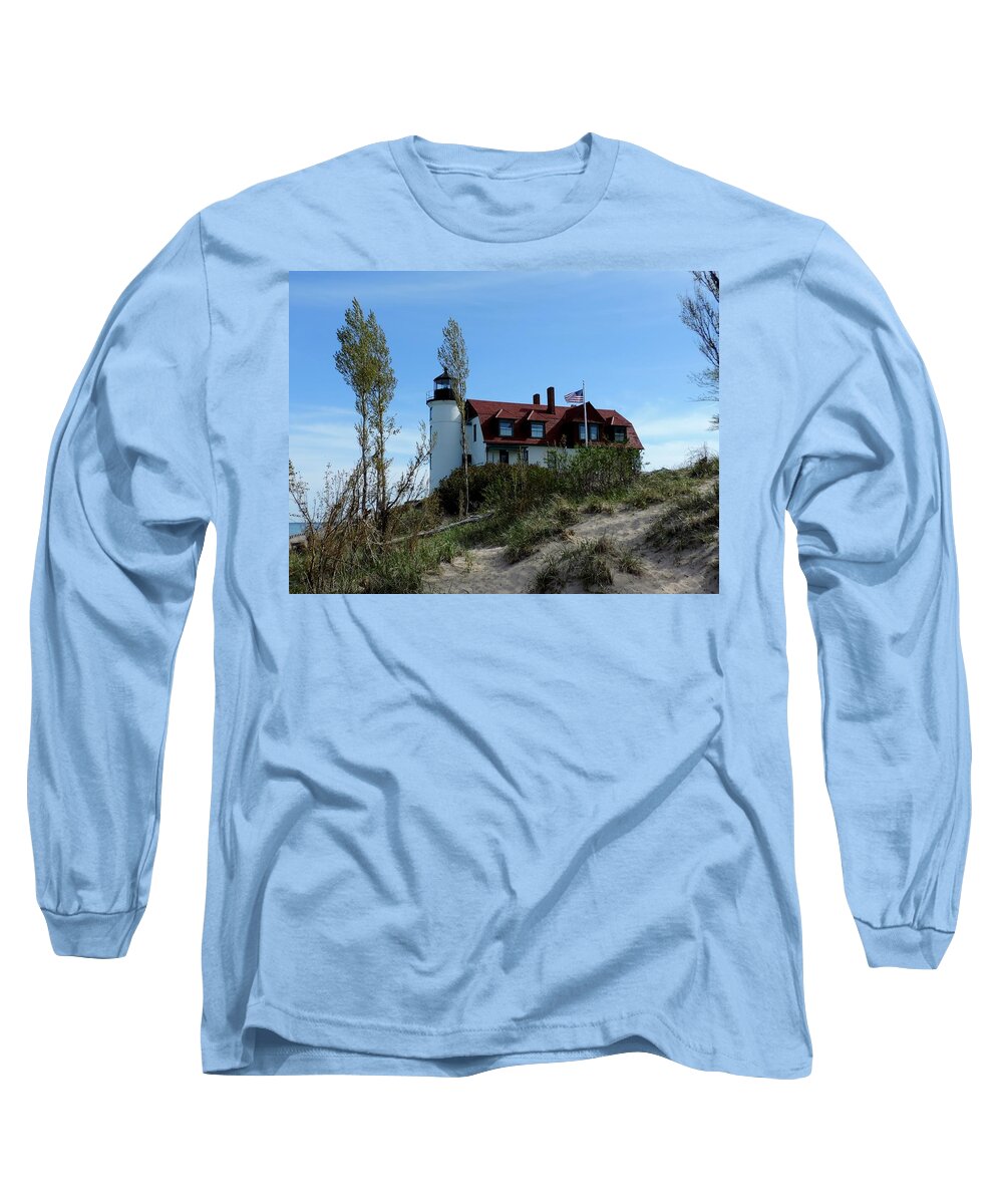 Lighthouse Long Sleeve T-Shirt featuring the photograph Point Betsie Lighthouse by Keith Stokes