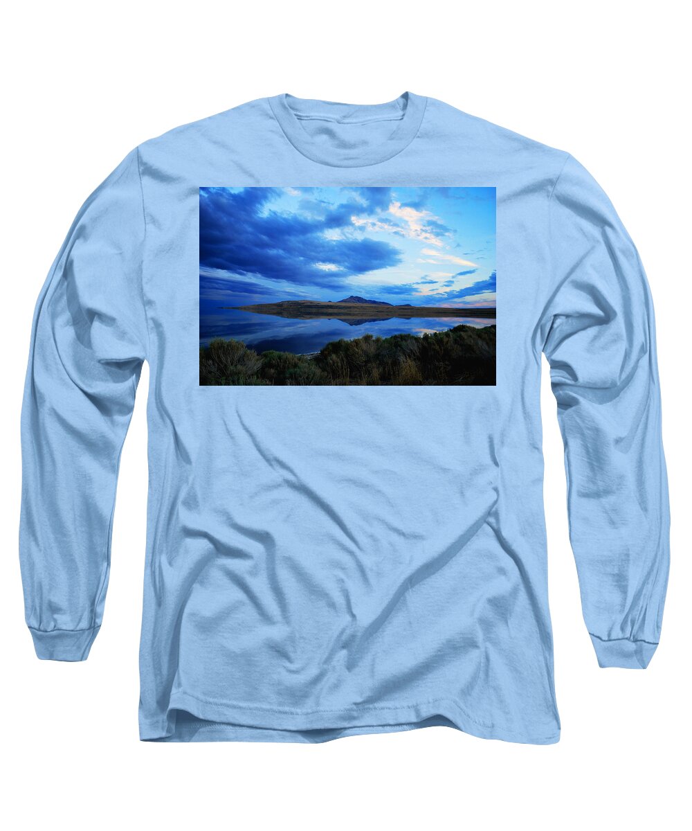 Landscape Long Sleeve T-Shirt featuring the photograph Salt Lake Antelope Island by Matt Quest