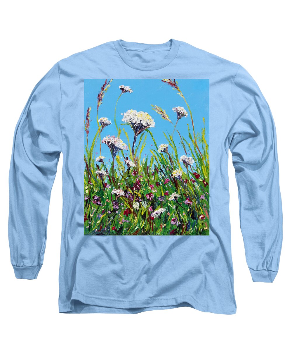 Landscape Long Sleeve T-Shirt featuring the painting Sanctuary by Meaghan Troup