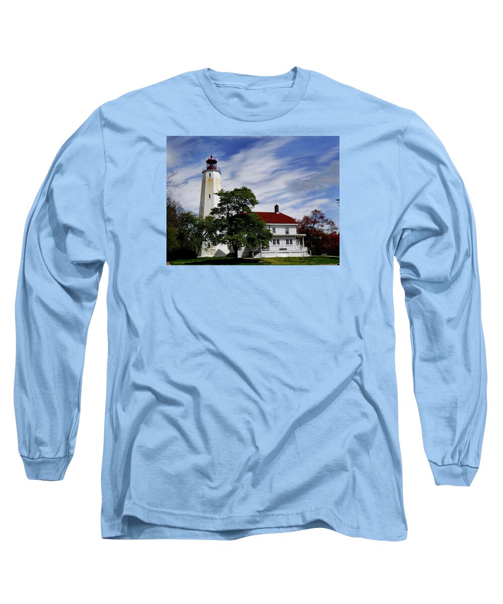 Lighthouses Long Sleeve T-Shirt featuring the photograph Sandy Hook Lighthouse Nj by Skip Willits