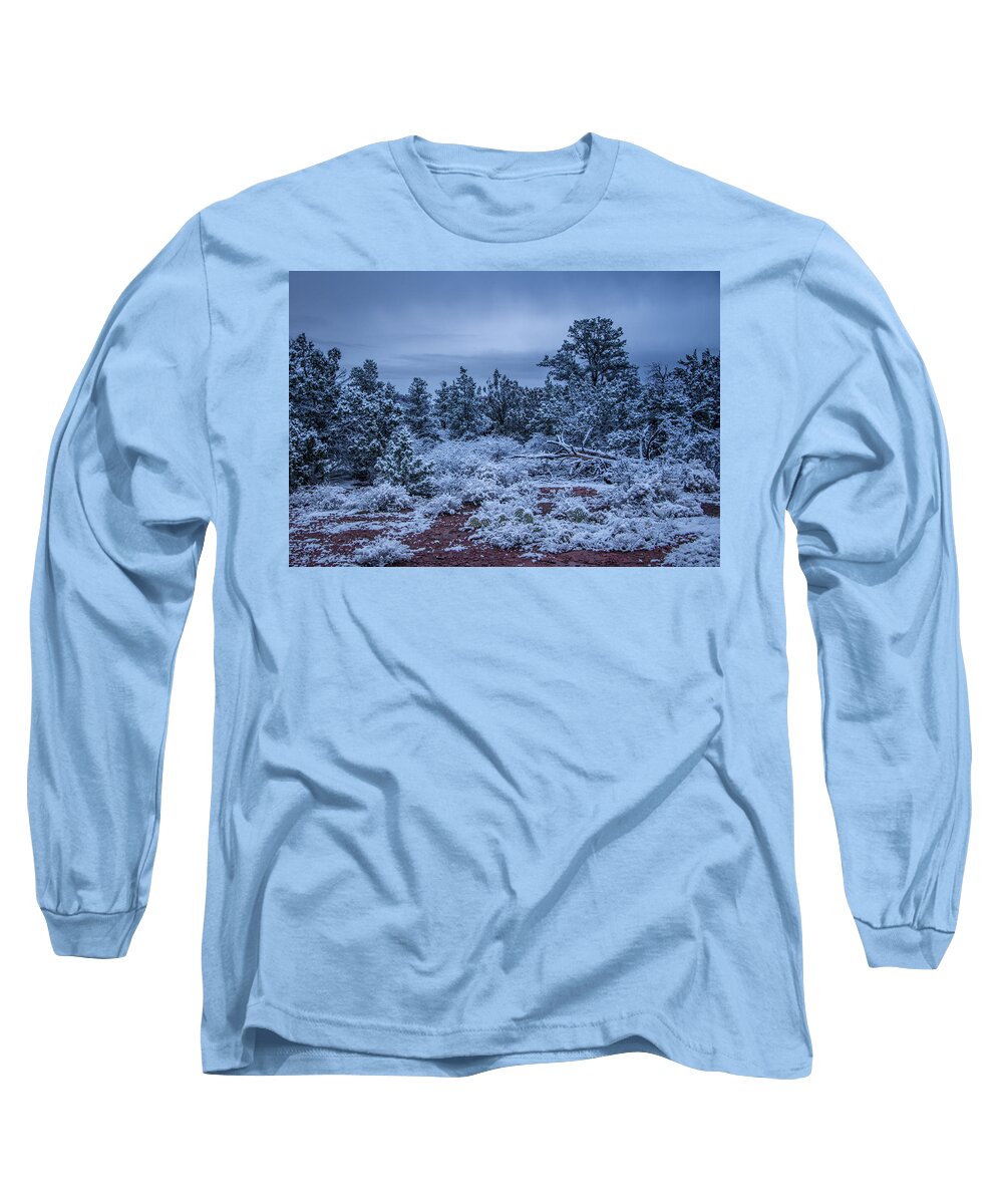 Sedona Long Sleeve T-Shirt featuring the photograph Sedona in Winter 07 by Will Wagner