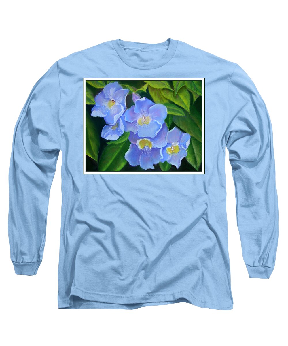 Nature Long Sleeve T-Shirt featuring the painting Sky Vine by Mariarosa Rockefeller