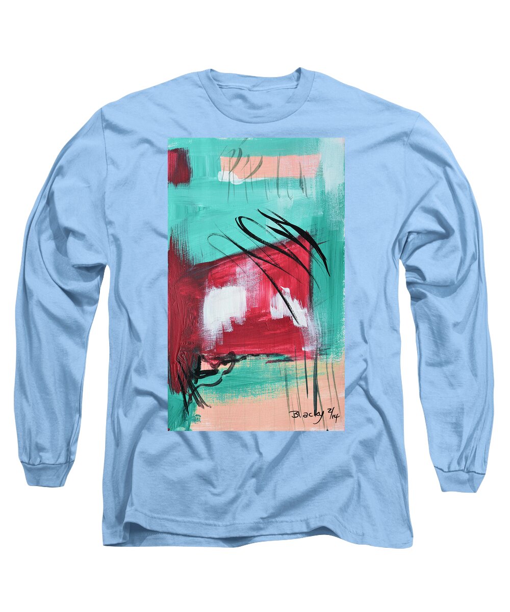 Miami Long Sleeve T-Shirt featuring the painting Staying In Miami by Donna Blackhall