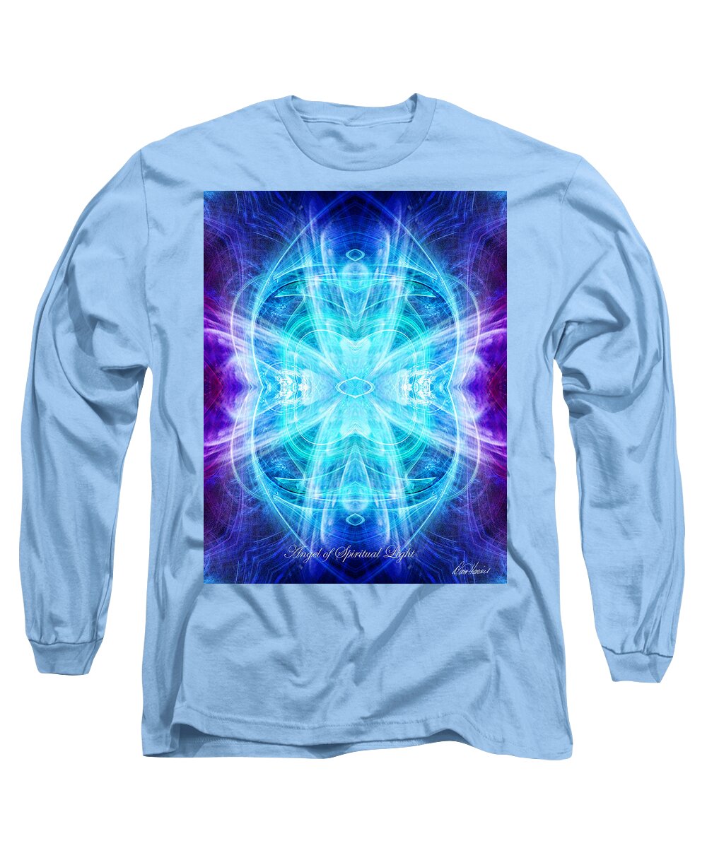 Angel Long Sleeve T-Shirt featuring the digital art The Angel of Spiritual Light by Diana Haronis