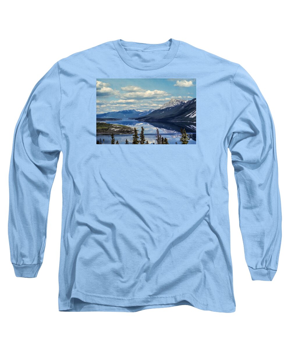 Tagish Lake Long Sleeve T-Shirt featuring the photograph The Yukon by Suzanne Luft