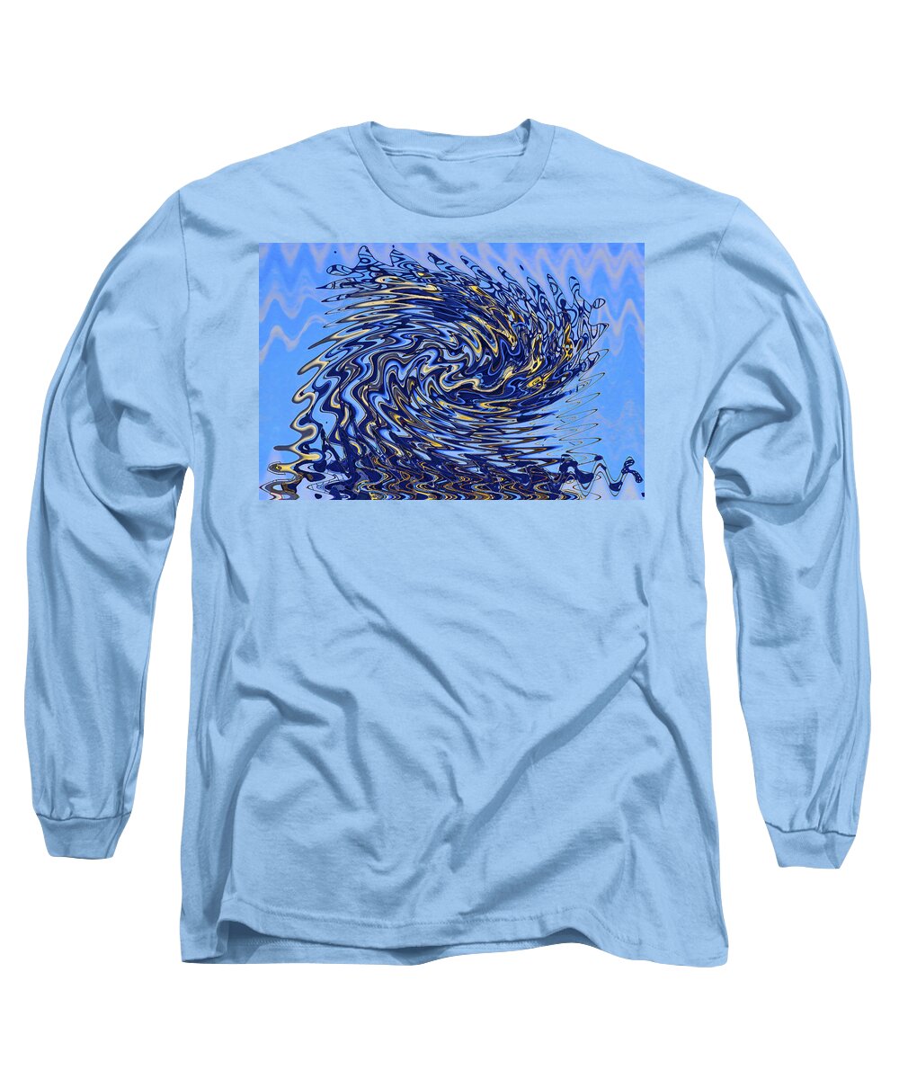 Abstract Long Sleeve T-Shirt featuring the photograph Tidal Wave by Gary Holmes