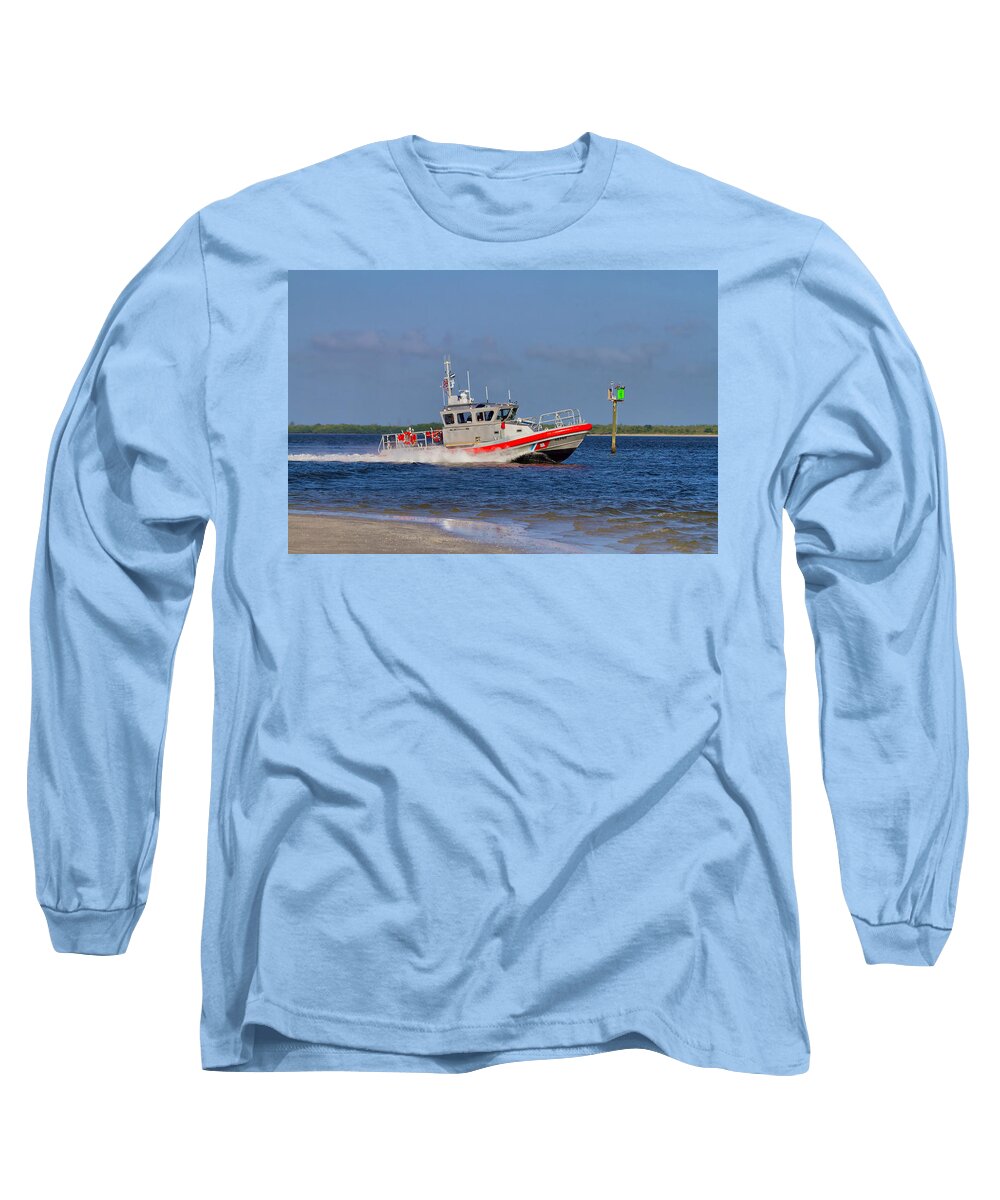 Coast Long Sleeve T-Shirt featuring the photograph United States Coast Guard by Kim Hojnacki