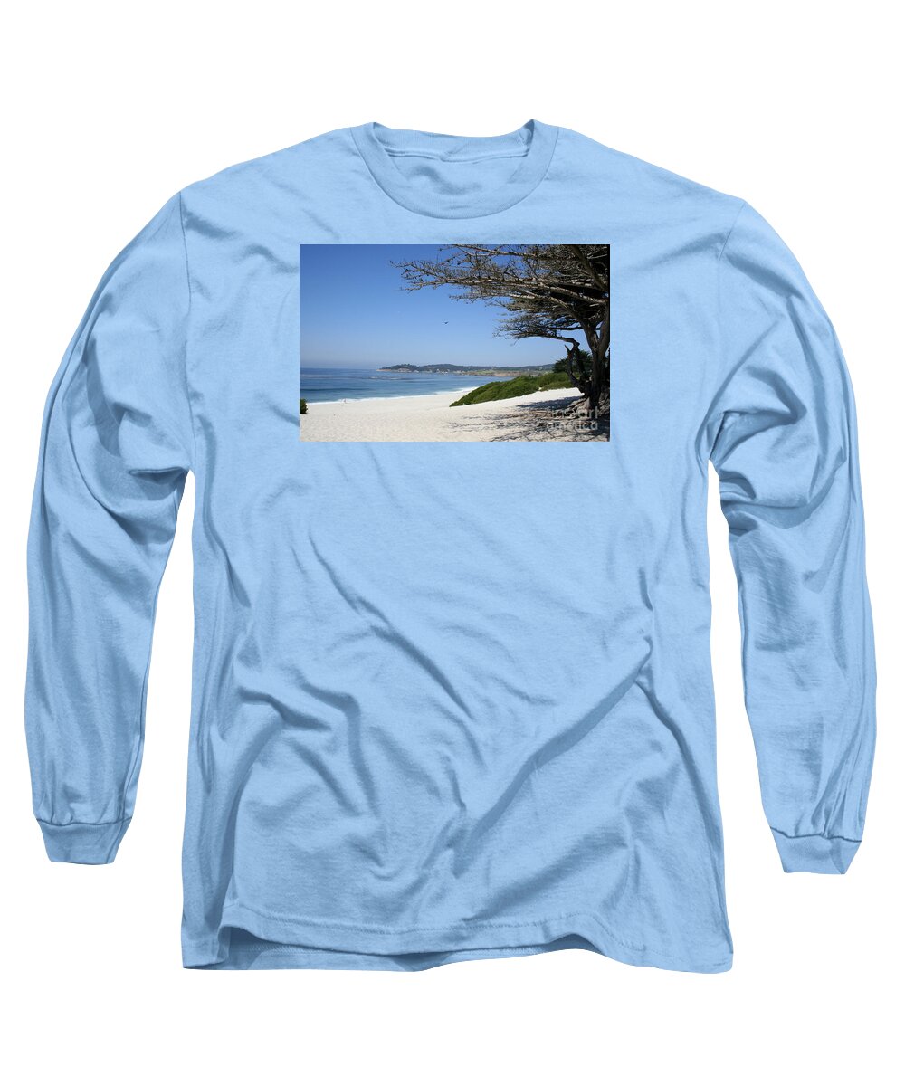 Beach Long Sleeve T-Shirt featuring the photograph White Beach At Carmel by Christiane Schulze Art And Photography