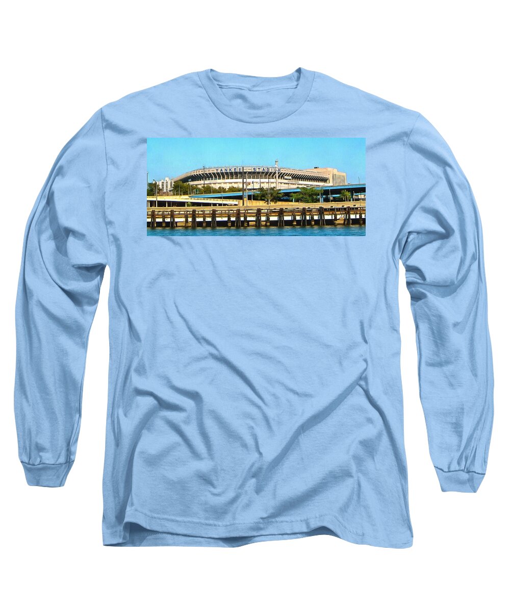  Long Sleeve T-Shirt featuring the photograph Yankee Stadium by Mick Flynn