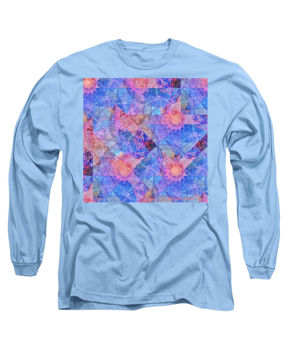Blue Long Sleeve T-Shirt featuring the photograph Zarkana Pattern #patterns_nio #patterns by Anna Porter