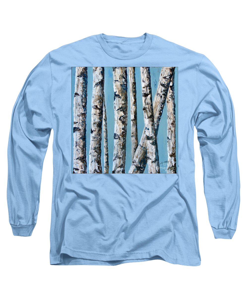 Acrylic Long Sleeve T-Shirt featuring the painting Can't See The Forest For The Trees by Sandy Brindle