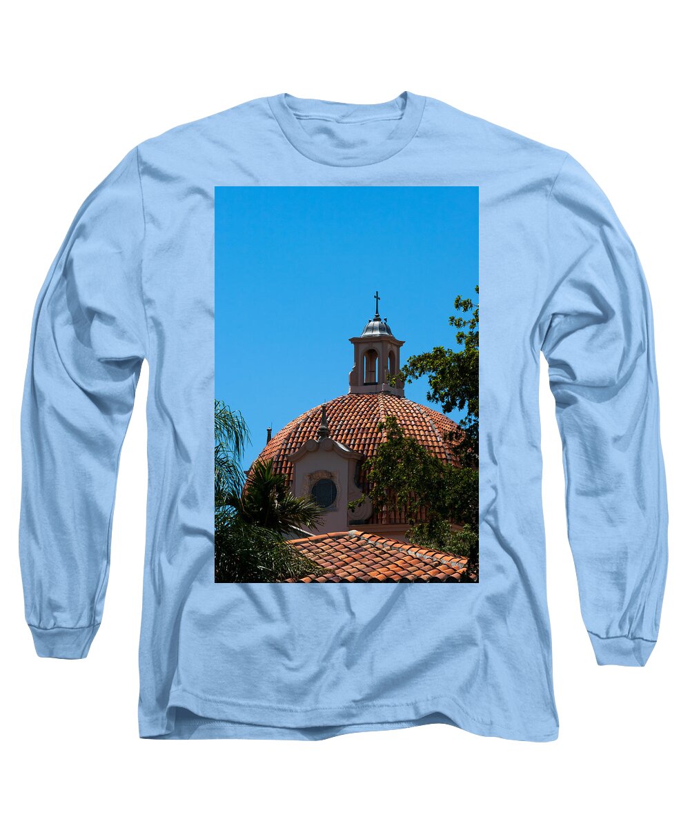 Architecture Long Sleeve T-Shirt featuring the photograph Dome at Church of the Little Flower by Ed Gleichman