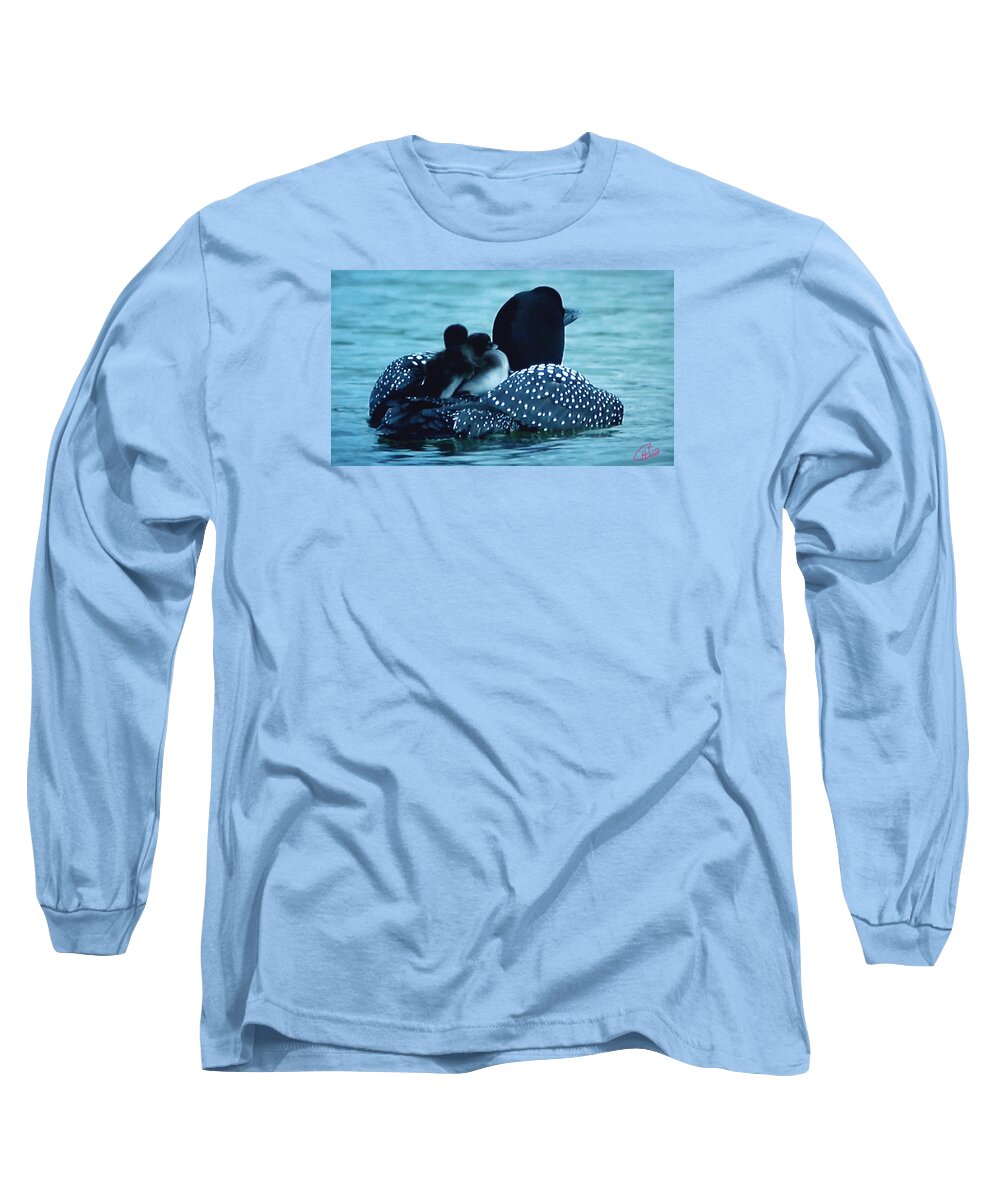 Colette Long Sleeve T-Shirt featuring the photograph Duck Family Joy in the Lake by Colette V Hera Guggenheim