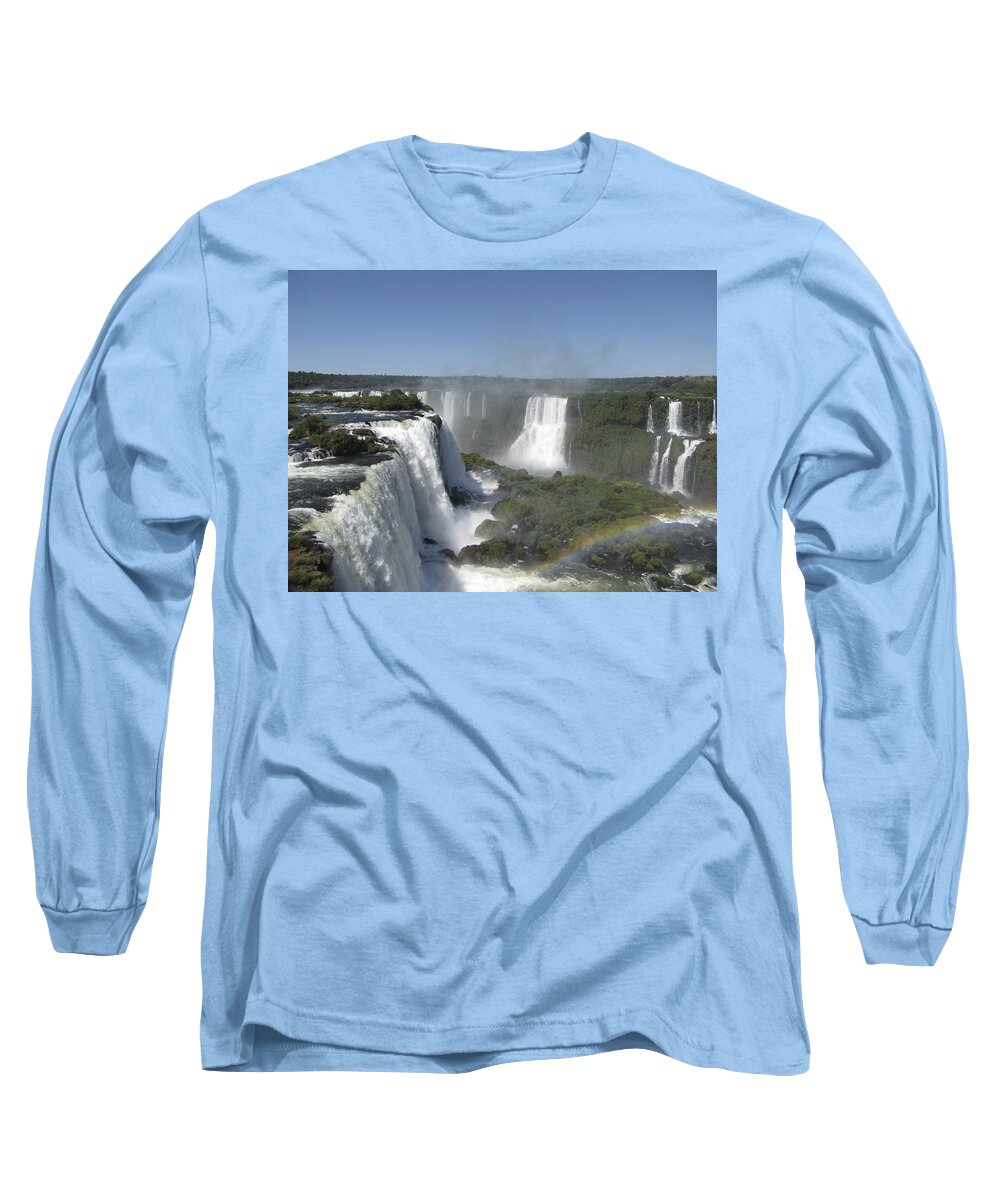 Iguazu Long Sleeve T-Shirt featuring the photograph Iguazu Falls by David Gleeson