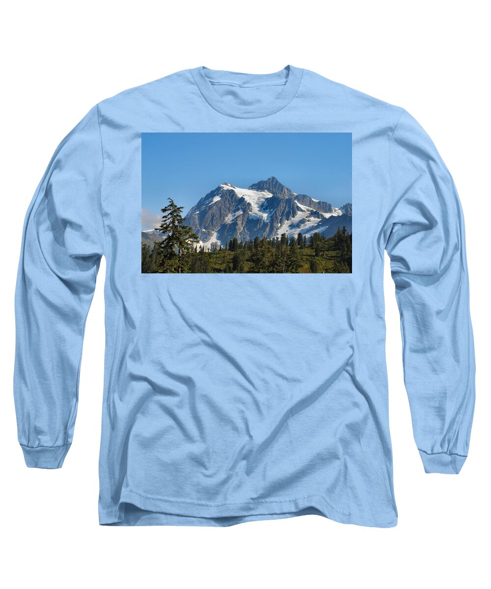 Mountain Long Sleeve T-Shirt featuring the photograph In All Her Majesty by Michael Merry