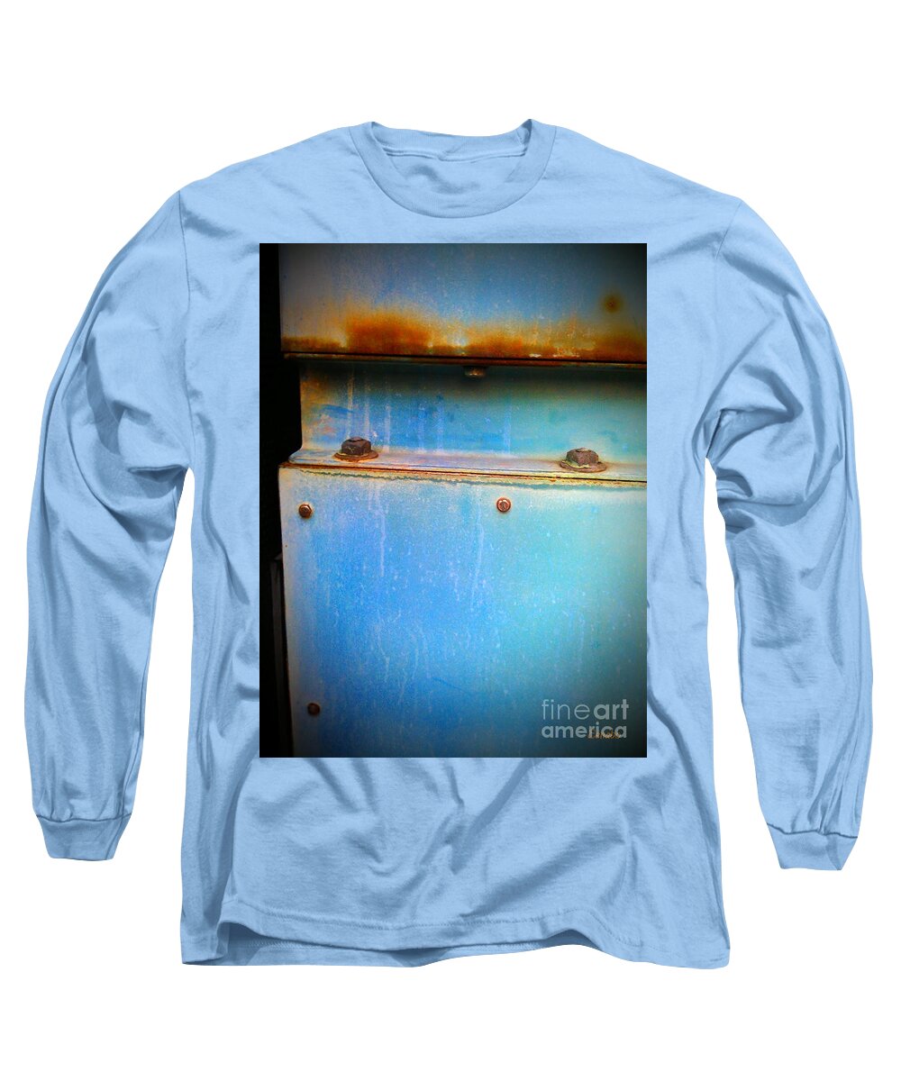 Blue Long Sleeve T-Shirt featuring the photograph Industrial Abstract by Eena Bo