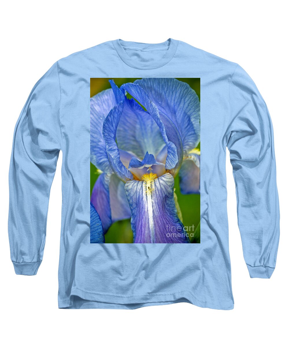 Iris Long Sleeve T-Shirt featuring the photograph Iris by Larry Carr