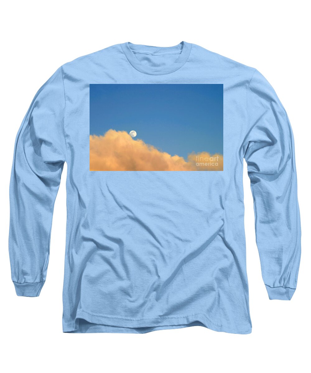 Ventura Long Sleeve T-Shirt featuring the photograph Moon At Sunset by Henrik Lehnerer