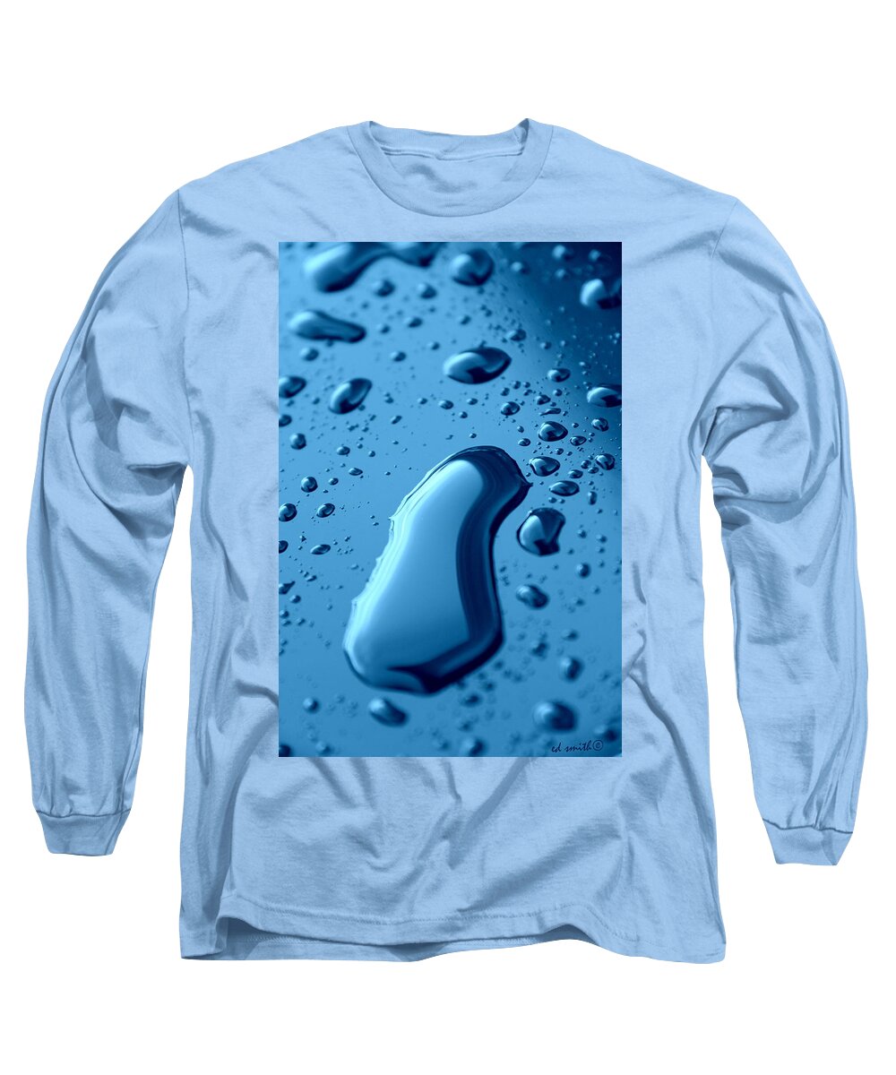 True Blue Bubbles Long Sleeve T-Shirt featuring the photograph True Blue Bubbles by Edward Smith