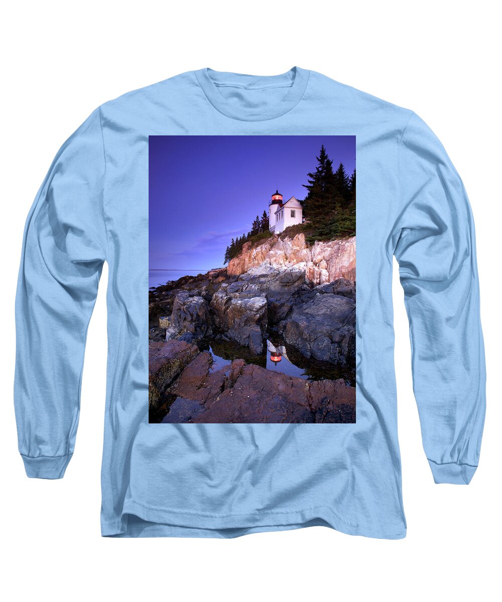 Landscape Long Sleeve T-Shirt featuring the photograph Bass Harbor Light House #2 by Alberto Audisio