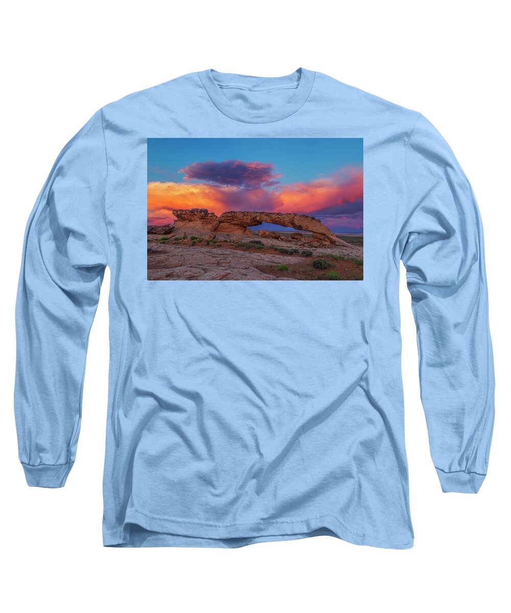 Sunset Long Sleeve T-Shirt featuring the photograph Burning Skies #1 by Ralf Rohner