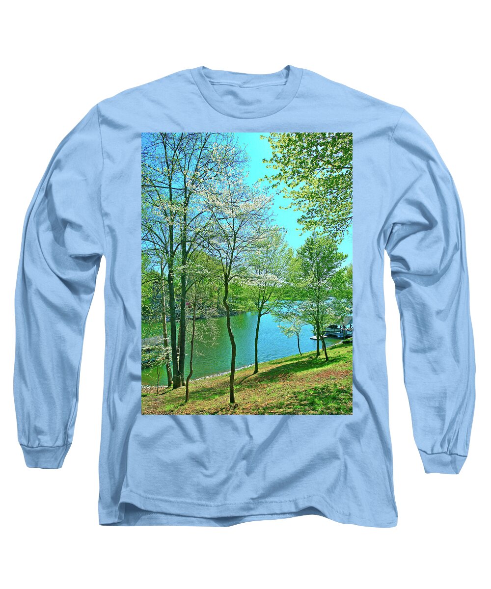 Dogwoods Long Sleeve T-Shirt featuring the photograph Cluster of Dowood Trees by The James Roney Collection