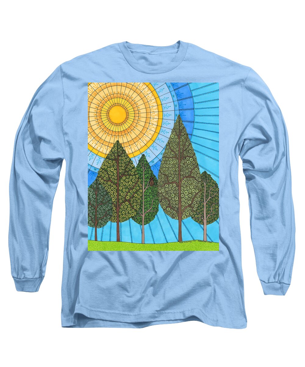 Spring Long Sleeve T-Shirt featuring the drawing Yearning For Spring #1 by Pamela Schiermeyer