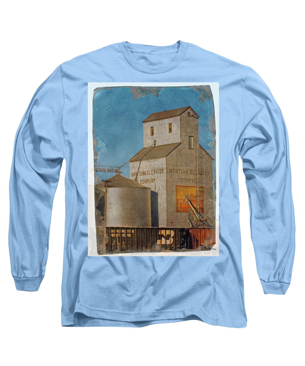 Montana Long Sleeve T-Shirt featuring the photograph Montana Elevator #2 by Peggy Dietz