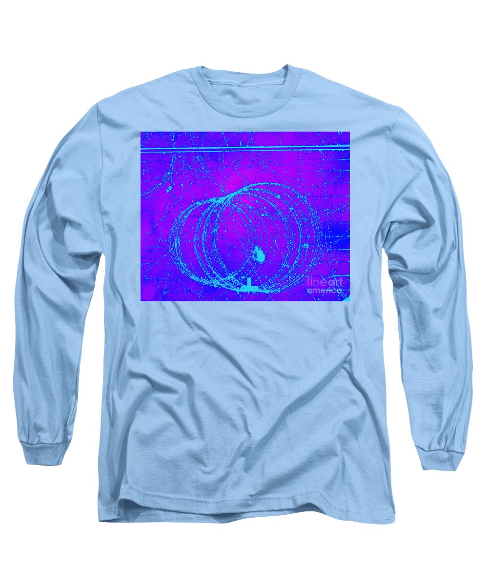 Cloud Chamber Long Sleeve T-Shirt featuring the photograph Positron Tracks #2 by Omikron