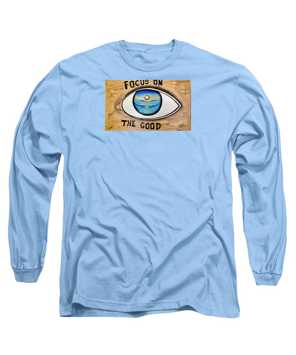 Positiveprints Long Sleeve T-Shirt featuring the painting Focus on the good #3 by Paul Carter