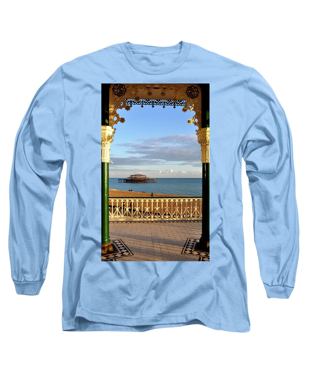 Brighton Long Sleeve T-Shirt featuring the photograph The West Pier in Brighton #3 by Dutourdumonde Photography