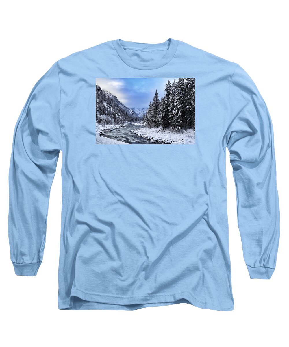 A Cold Winter Day Long Sleeve T-Shirt featuring the photograph A cold winter day by Lynn Hopwood