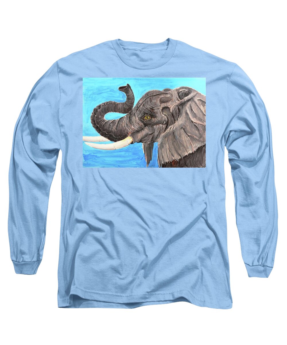 Beautiful Long Sleeve T-Shirt featuring the painting African Giant by Medea Ioseliani