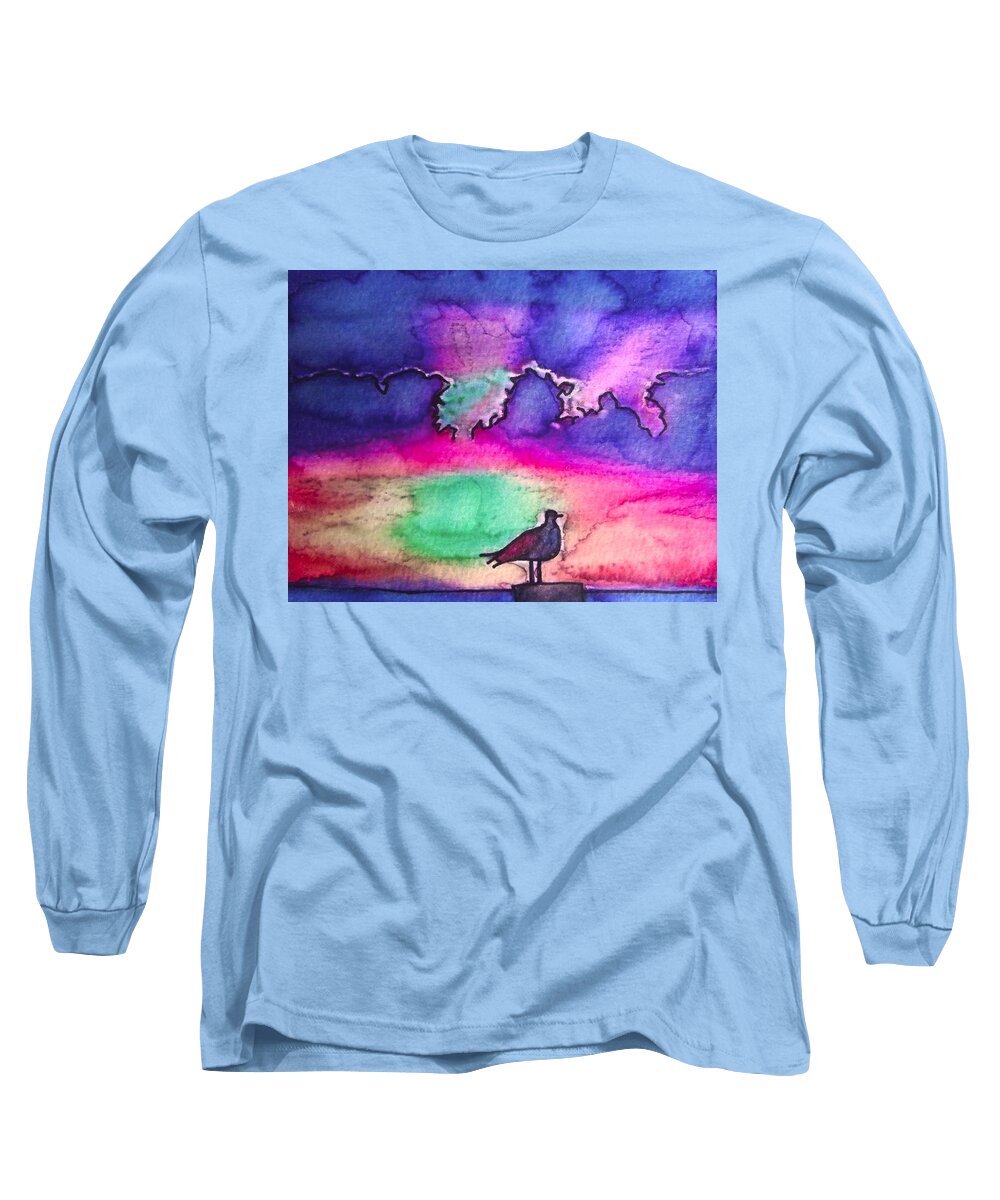 Storm Long Sleeve T-Shirt featuring the painting After the Storm by Cara Frafjord