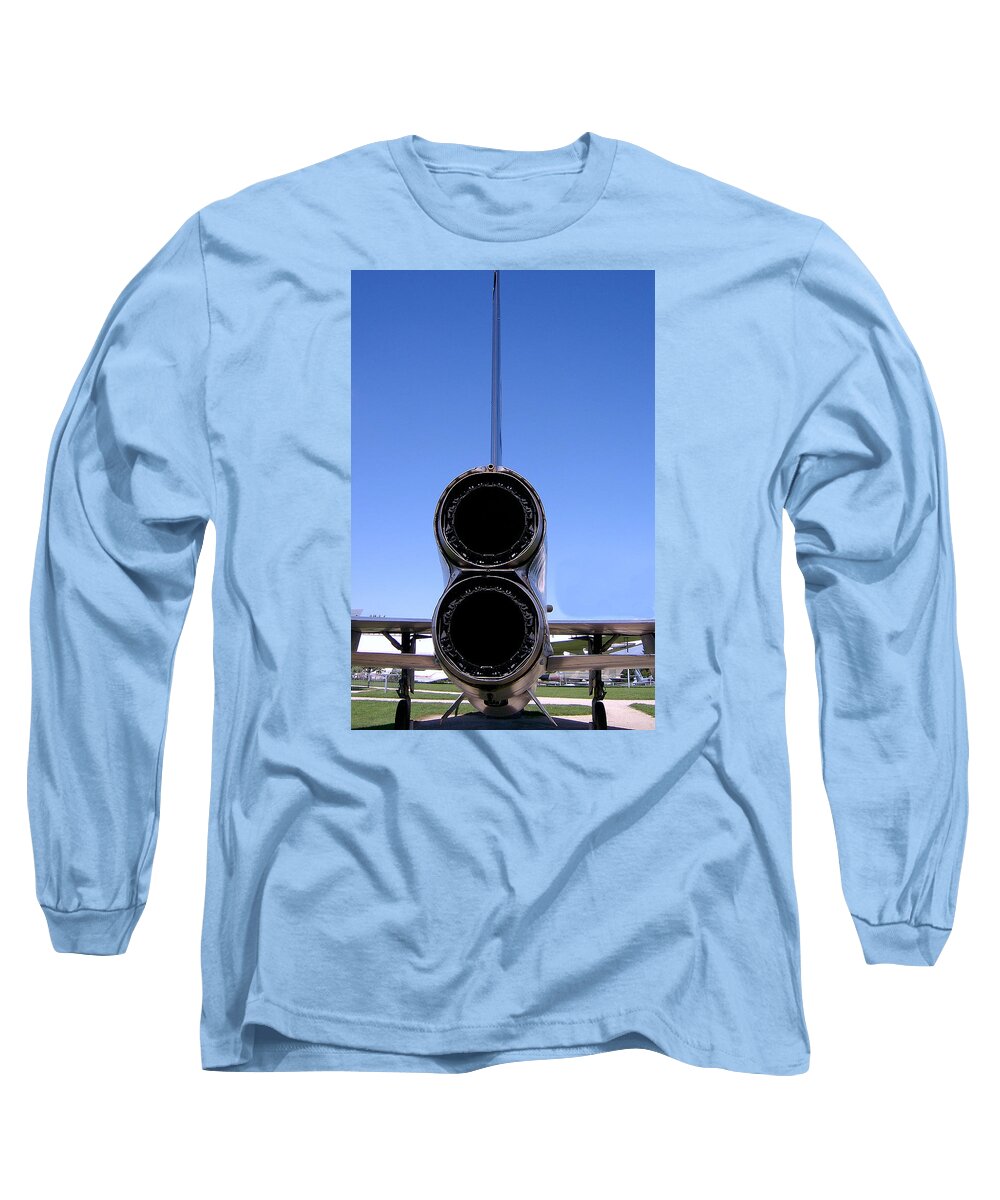 Aircraft Long Sleeve T-Shirt featuring the photograph Afterburner by Richard Denyer