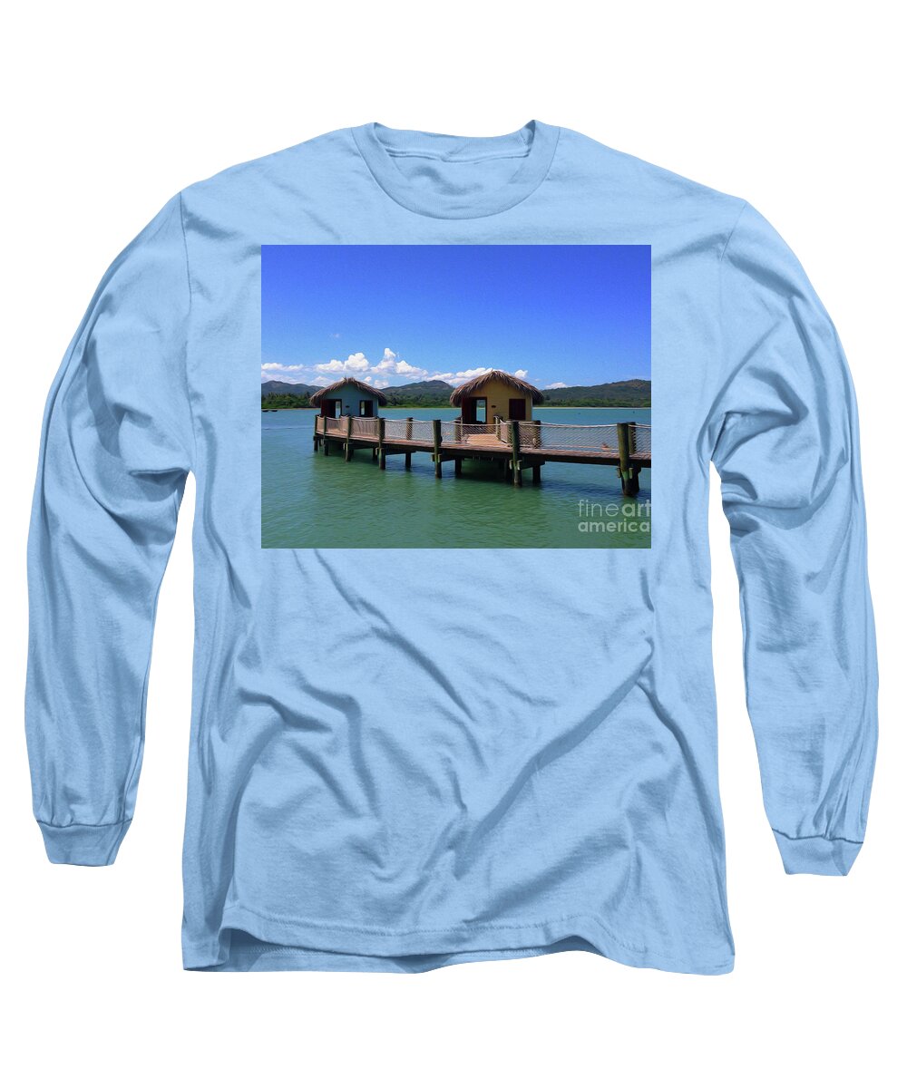 Amber Cove Long Sleeve T-Shirt featuring the photograph Amberhuts by Jerry Hart