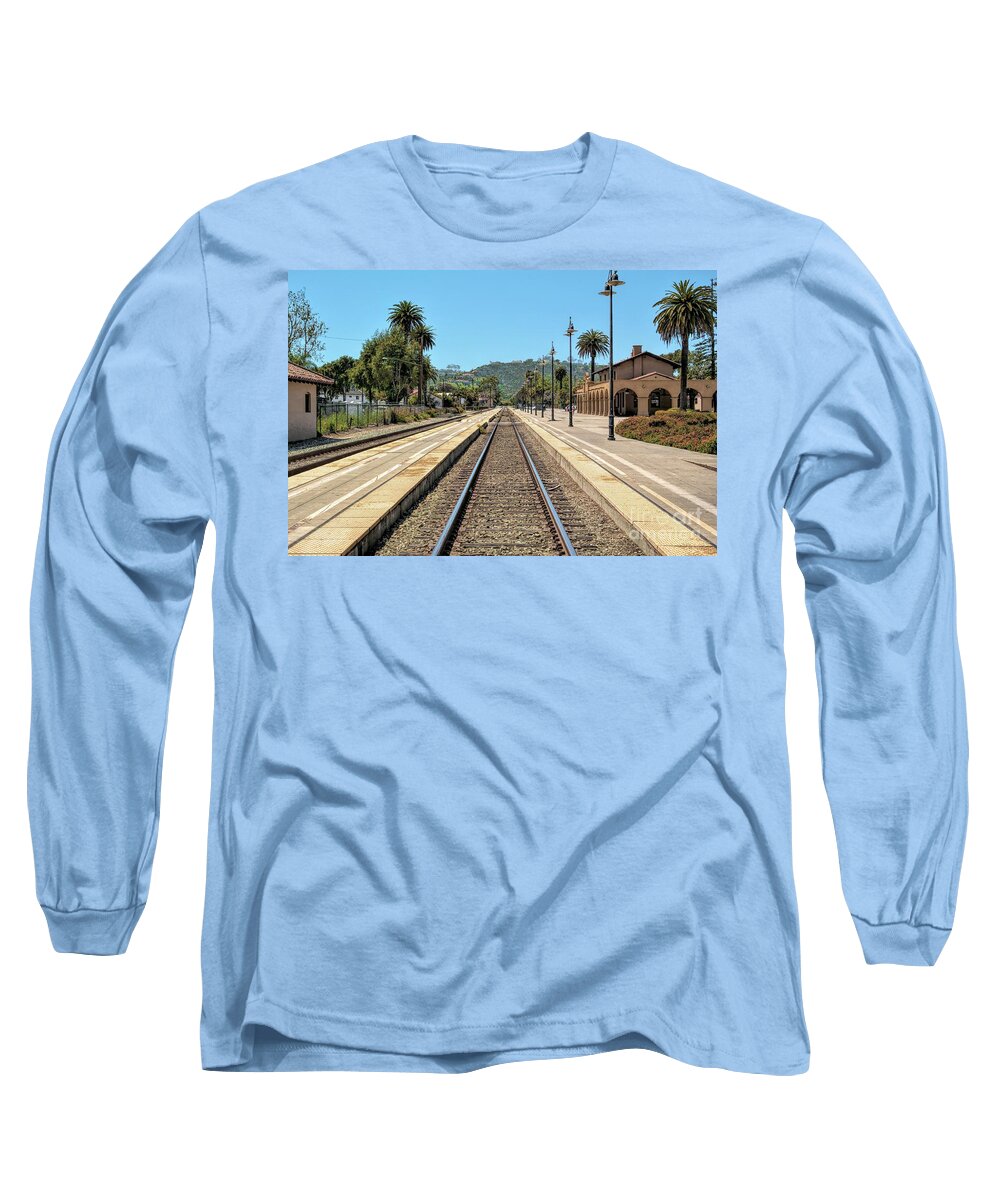 Amtrak Station Long Sleeve T-Shirt featuring the photograph Amtrak Station, Santa Barbara, California by Joe Lach