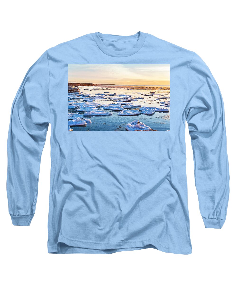 Grand Marais Long Sleeve T-Shirt featuring the photograph April Sunset by Gary McCormick