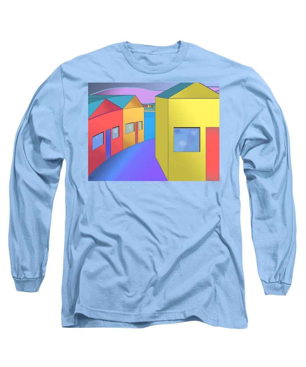 Victor Shelley Long Sleeve T-Shirt featuring the painting Arfordir II by Victor Shelley