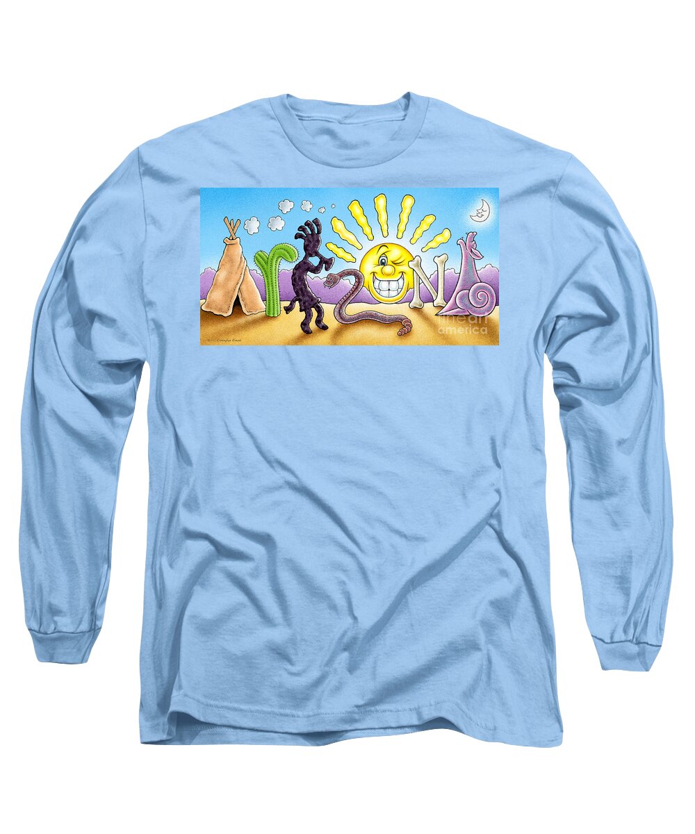 Arizona Long Sleeve T-Shirt featuring the digital art Arizona by Cristophers Dream Artistry