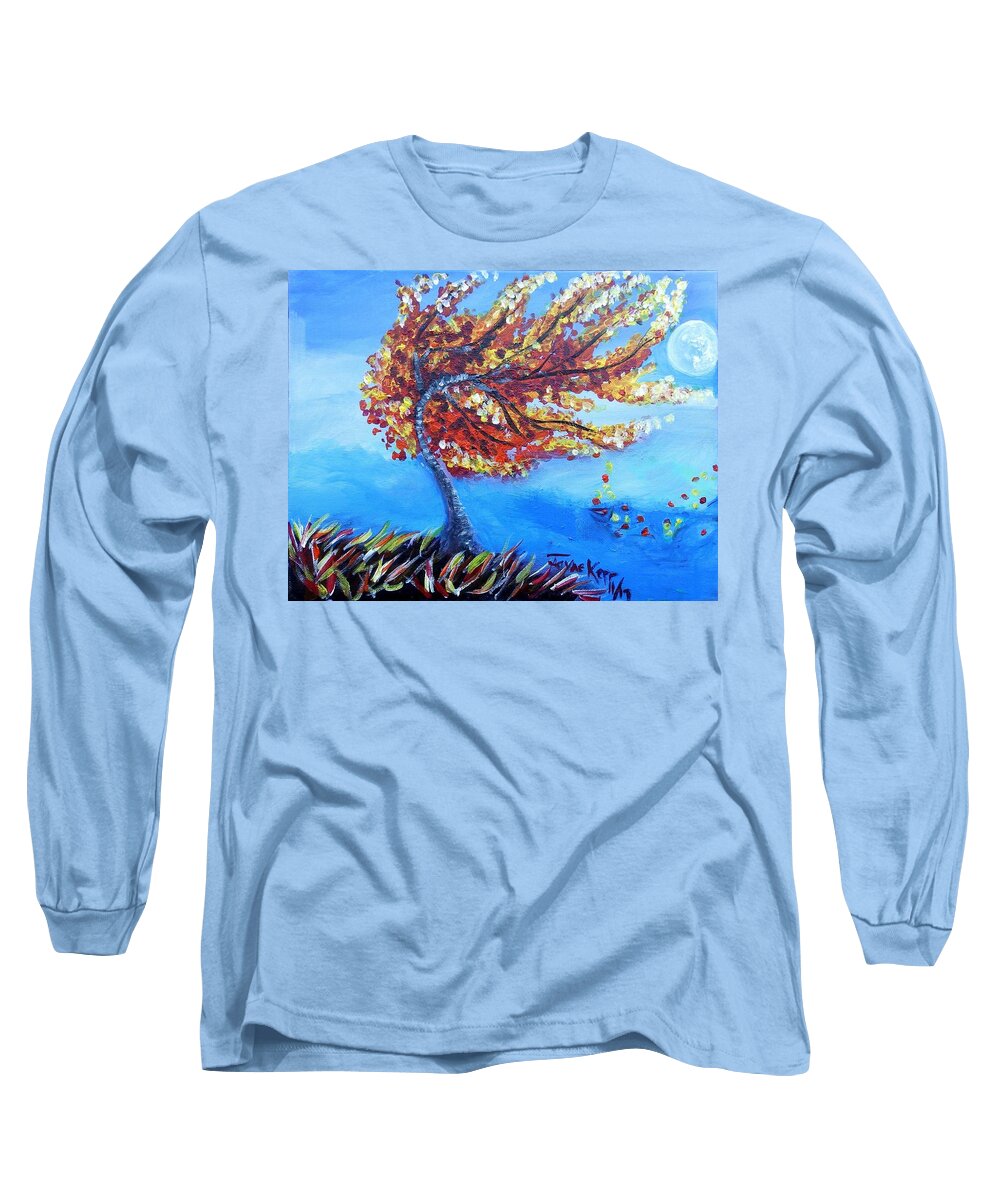 Autumn Canvas Print Long Sleeve T-Shirt featuring the painting Autumn Whisper by Jayne Kerr