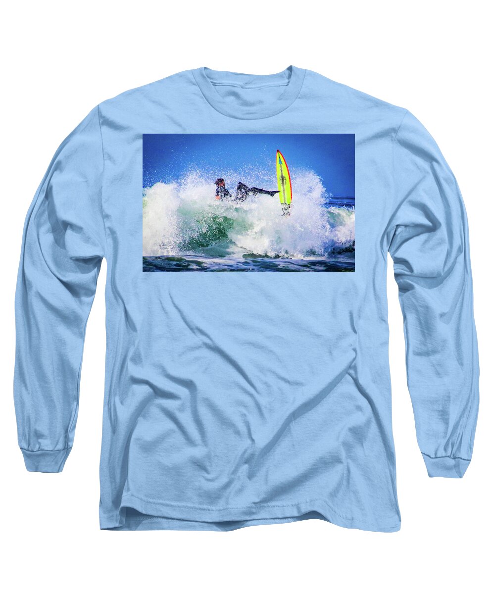 Surfing Long Sleeve T-Shirt featuring the photograph Bail out by Dr Janine Williams