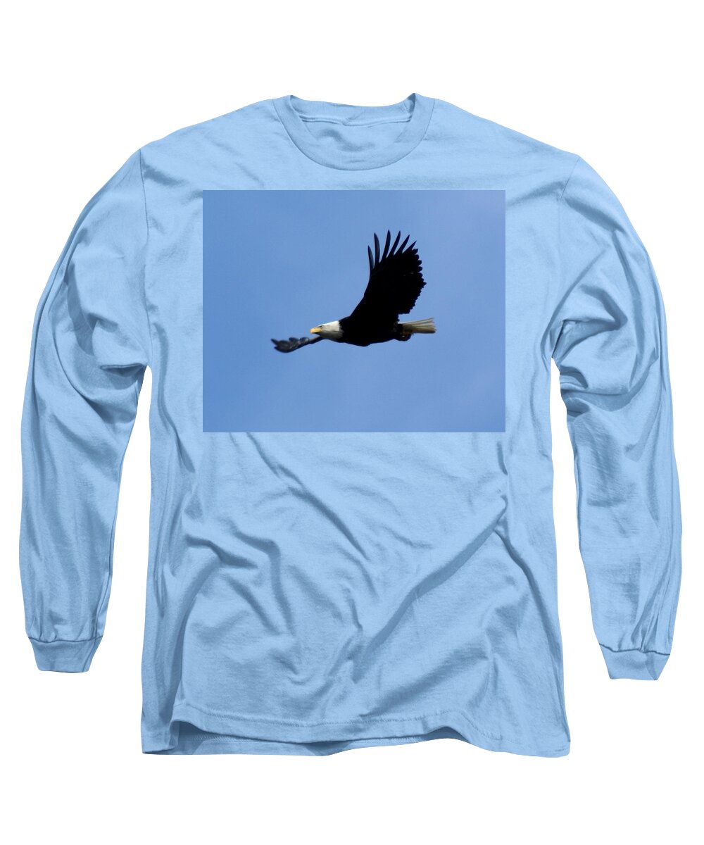 Spokane Long Sleeve T-Shirt featuring the photograph Bald Eagle Soaring High by Ben Upham III