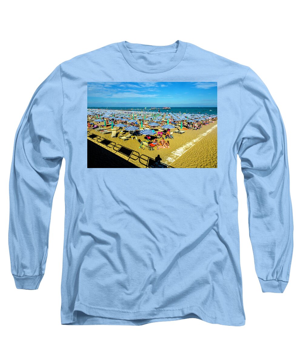 Beach Long Sleeve T-Shirt featuring the photograph Beach scene by Wolfgang Stocker