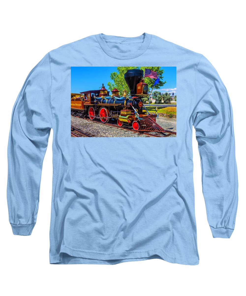 Locomotive Long Sleeve T-Shirt featuring the photograph Beautiful Gingerbread Train No 22 by Garry Gay