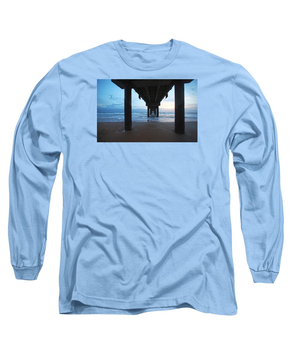 Pier Long Sleeve T-Shirt featuring the photograph Before the dawn by Robert Och